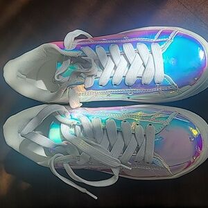 Holographic Platform Sneakers
